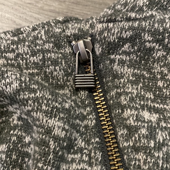 NWOT womens XL RipZone Asymmetrical zip up heavy sweater hoodie RARE grey white - Picture 3 of 5